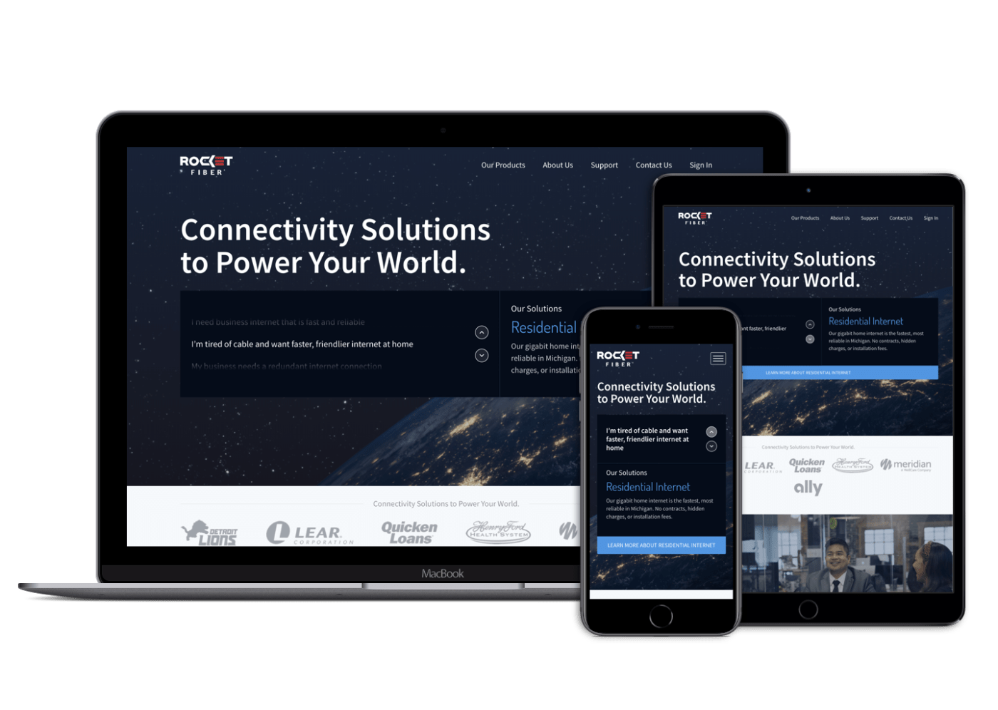 RocketFiber-Portfolio rocket fiber responsive website