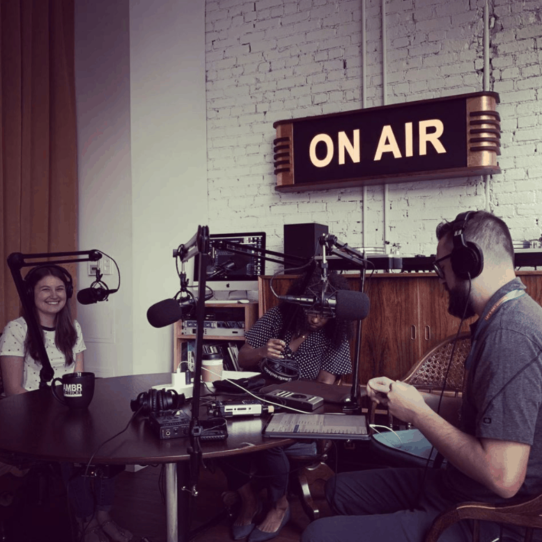 Julie doing Going Pro podcast