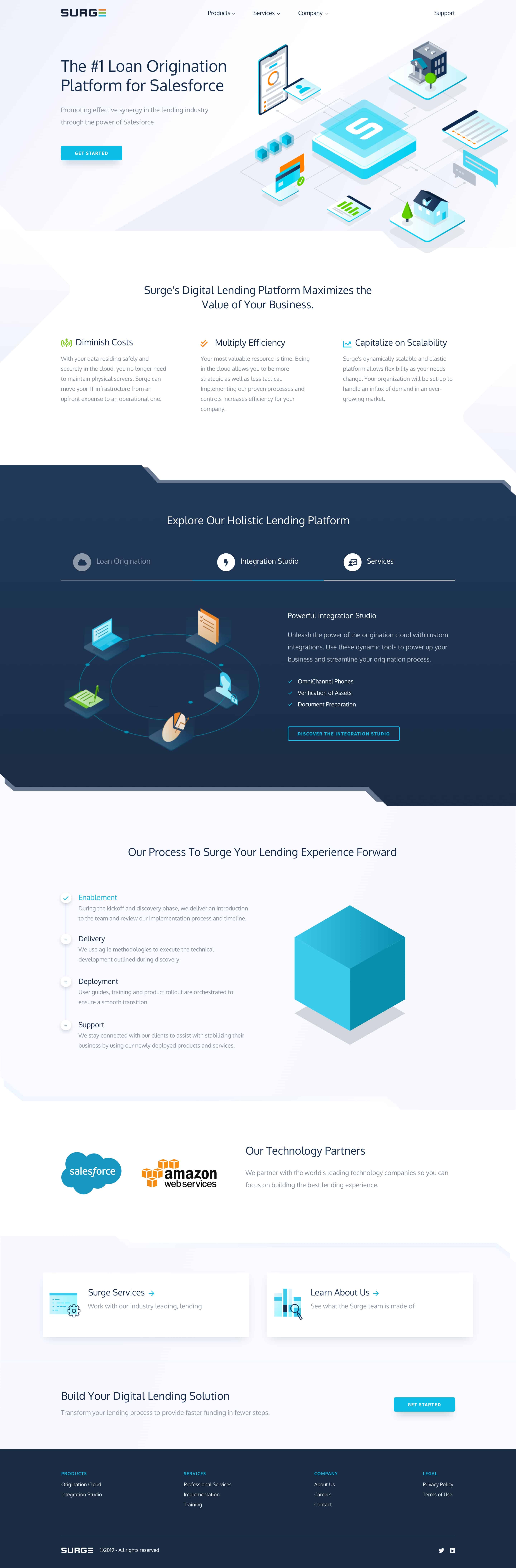 Surge homepage